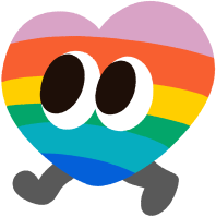 Rainbow heart mark