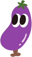 Cute eggplant