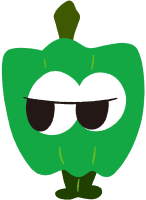 Angry green pepper