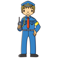 Clip art of man guard