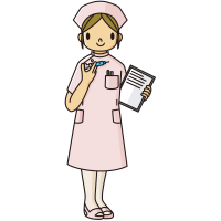 Clip art of female nurse holding a syringe