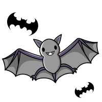 Clip art of bat for Halloween