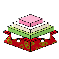 Clip art of Hishimochi