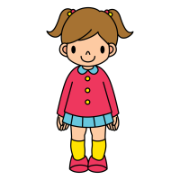 Clip art of smiling girl