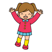 Clip art of happy girl