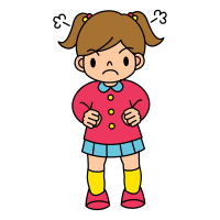 Clip art of angry girl