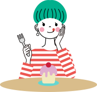 a girl eating a cupcake