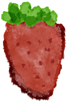 Watercolor strawberry illustration