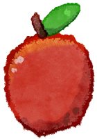 Watercolor apple illustration