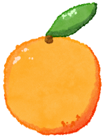 Watercolor orange illustration