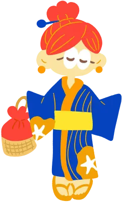 Woman wearing yukata