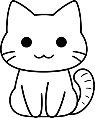고양이 색칠도안