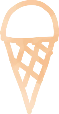 水彩風の手書きのアイスのイラスト