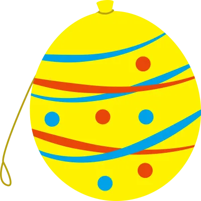 黄色の水ヨーヨーのイラスト