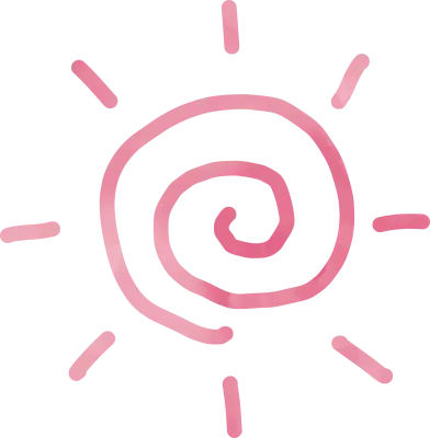 水彩風の手書き太陽のイラスト