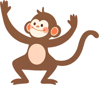 원숭이 도안