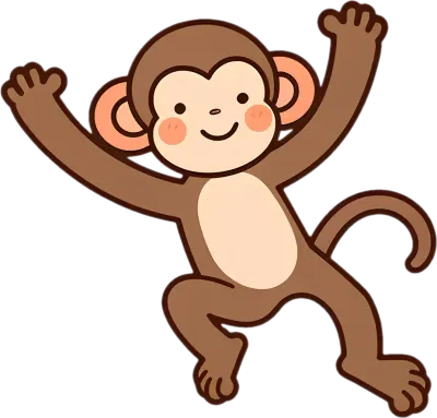 원숭이 도안