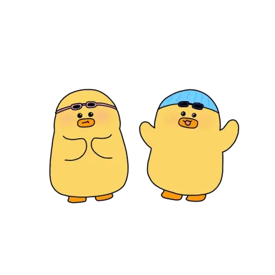 수영하는 병아리