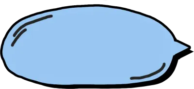 만화 느낌 검정 테두리 말풍선 png