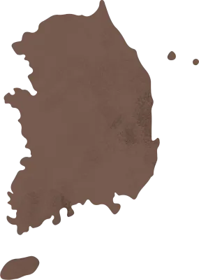 종이 질감이 있는 한국 지도