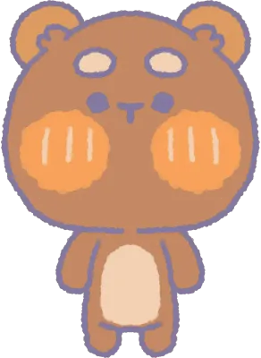 귀여운 곰 스티커