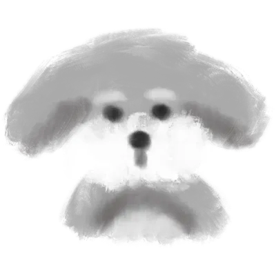 Puppy cutie drawing element