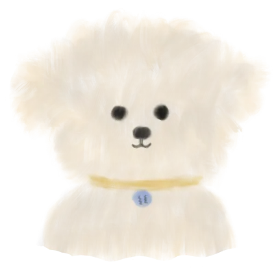 Puppy cutie drawing element