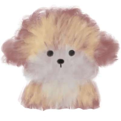 Puppy cutie drawing element