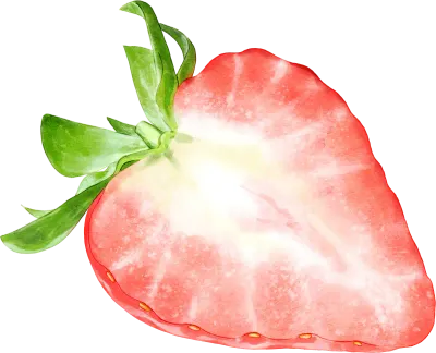 いちご,半分