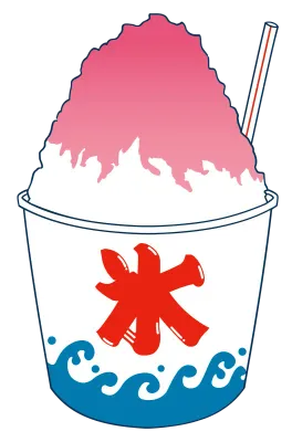 いちごシロップのかき氷