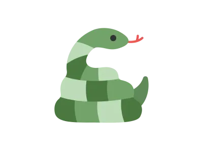 とぐろを巻いた蛇