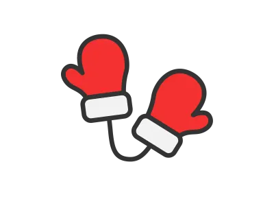 サンタクロースの手袋