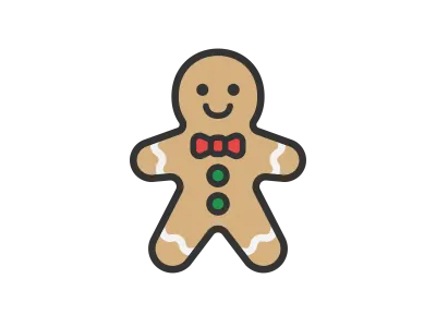 クリスマスのジンジャークッキーのイラスト