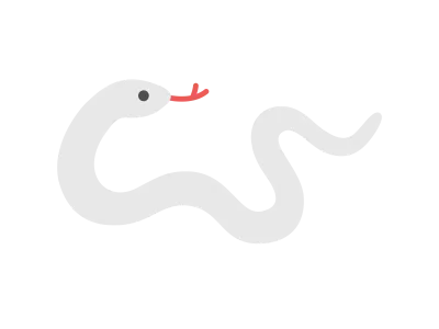 下を出した白蛇