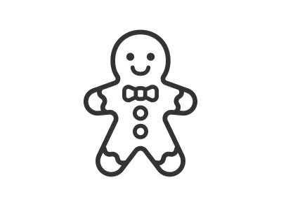 クリスマスのジンジャークッキーのイラスト