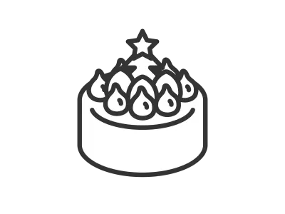 クリスマスケーキのイラスト