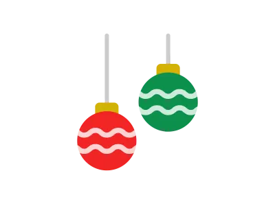 クリスマスオーナメントのイラスト