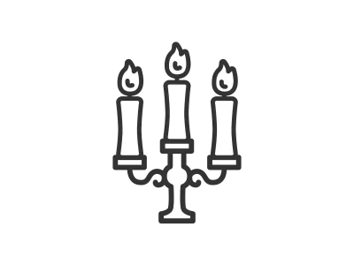 ハロウィンキャンドルのイラスト