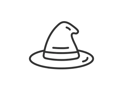 魔女の帽子のイラスト