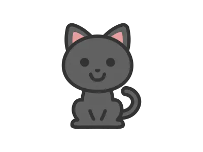 黒猫のイラスト
