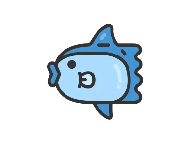 マンボウのアイコンのイラスト