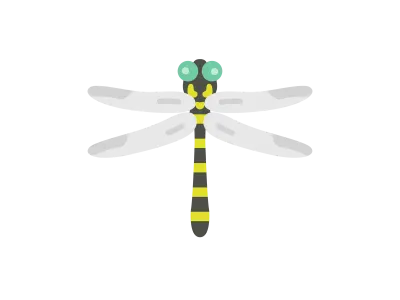 オニヤンマのアイコンのイラスト