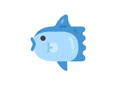 マンボウのアイコンのイラスト