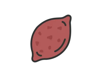 サツマイモのアイコンのイラスト