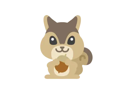 リスのアイコンのイラスト