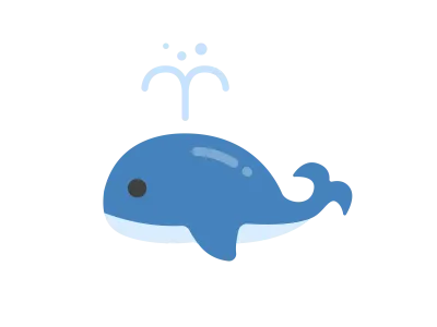 クジラのアイコンのイラスト