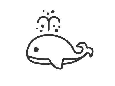 クジラのアイコンのイラスト