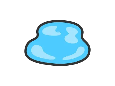 水たまりのアイコンのイラスト