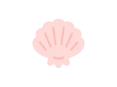 貝殻のアイコンのイラスト