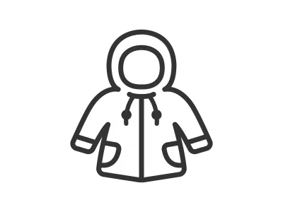 レインコートのアイコンのイラスト